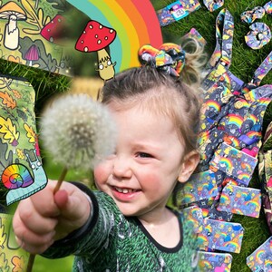 mushroom scrunchie, positivity scrunchies, Katie Abey x Dawny's Sewing Room image 7