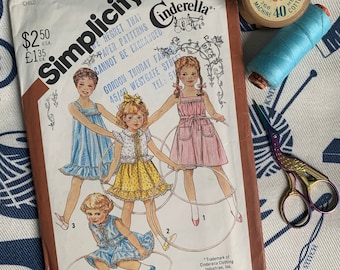 1980s Simplicity kids dress and jacket pattern, genuine vintage