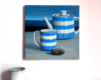 Tea at Twilight. Original painting on canvas
