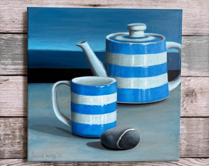 Tea at Twilight. Original painting on canvas