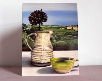 Gurnards Head & Still life. Greetings Card. 11cm x 14cm