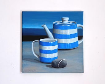 Tea at Twilight. Original painting on canvas