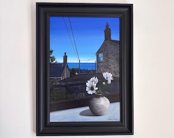 Mousehole at Twilight. Original painting on board. 59cm x 43.5cm