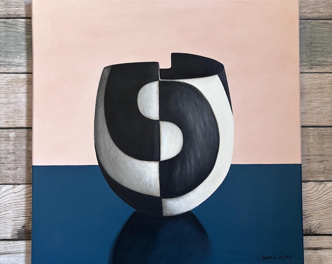 John Ward Vase. Original painting on canvas 40cm x 40cm