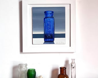 Poison Jar. Original painting on board. Framed 30.5cm x 30.5cm