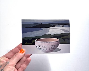 The Island At Dusk. Greetings Card. Blank inside. 15cm x 10.5cm