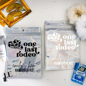 One Last Rodeo Hangover Kit Bag | Recovery Kit | Hangover Goodie Bag | Hen Party Favour