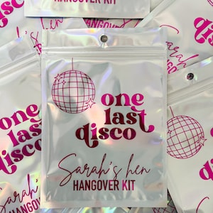 One Last Disco Hangover Kit Bag Recovery Kit Hangover Goodie Bag Hen Party Favour image 3