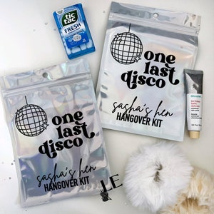 One Last Disco Hangover Kit Bag | Recovery Kit | Hangover Goodie Bag | Hen Party Favour