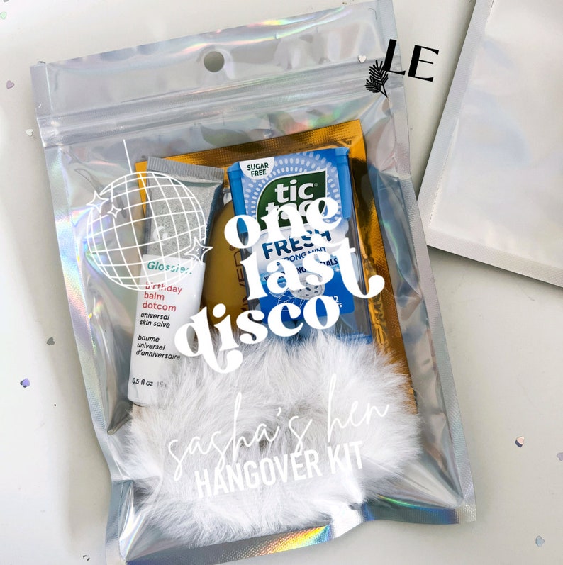 One Last Disco Hangover Kit Bag Recovery Kit Hangover Goodie Bag Hen Party Favour image 2