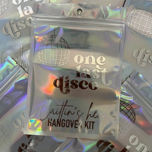 One Last Disco Hangover Kit Bag Recovery Kit Hangover Goodie Bag Hen Party Favour image 4