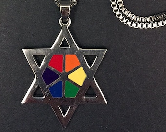 Jewish Star of David Pendant Necklace 