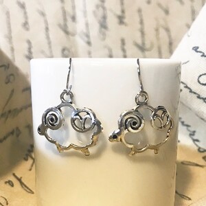 Sheep Earrings - Animal Lover Gift - Petting Zoo - Mary Had a Fluffy Hollow Little Lamb Jewelry - AspenTreeJewelry