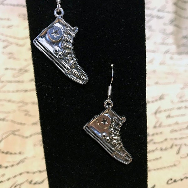 High Top Converse Sneaker Earrings - Chuck Taylor Converse All Star Jewelry - AspenTreeJewelry