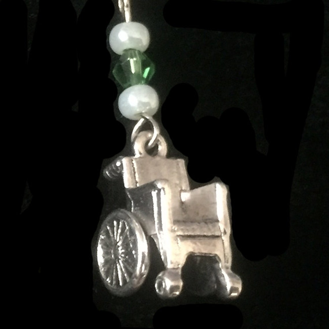 Antique Silver Wheelchair Necklace Wheelchair Jewelry Etsy