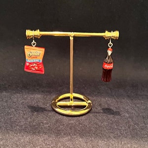 Mismatched Cheetos and Coke Earrings - Food Jewelry - TV Junk Food - Aspen Tree Jewelry