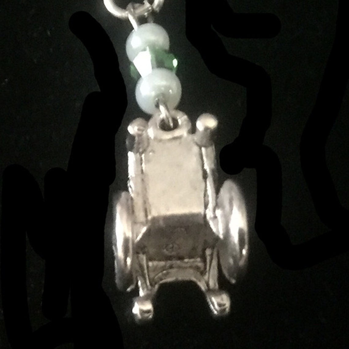 Antique Silver Wheelchair Necklace Wheelchair Jewelry Etsy