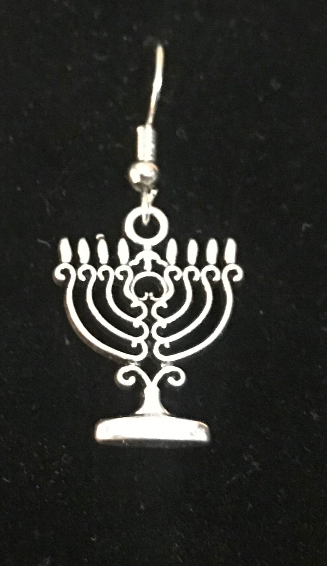 Silver Filigree Menorah Earrings Hanukkah Hanukiah Why is Etsy