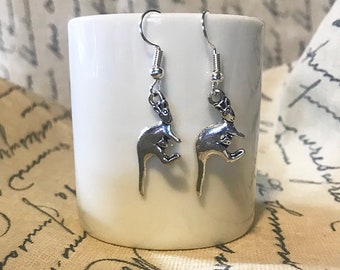 Kangaroo and Joey Earrings - Double Sided Australian Wild Animal Jewelry - Wallaby Earrings - Animal Lover Gift - AspenTreeJewelry