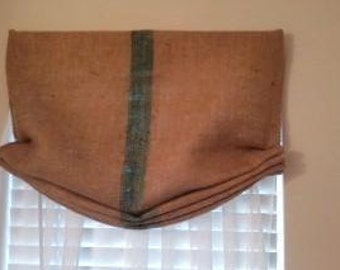 Striped Burlap Casual Valance or Topper