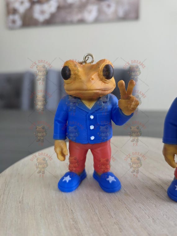 Viral Sapo Concho Coquí Keychain | 3D Printed PLA Figurine