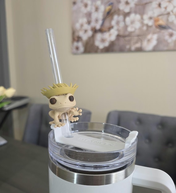 Puerto Rico Coquí with Pava Straw Charm | Pen Charms | Coquí Tumbler Accessory | Boricua Pride Gift, Puerto Rican Tumbler Accessory