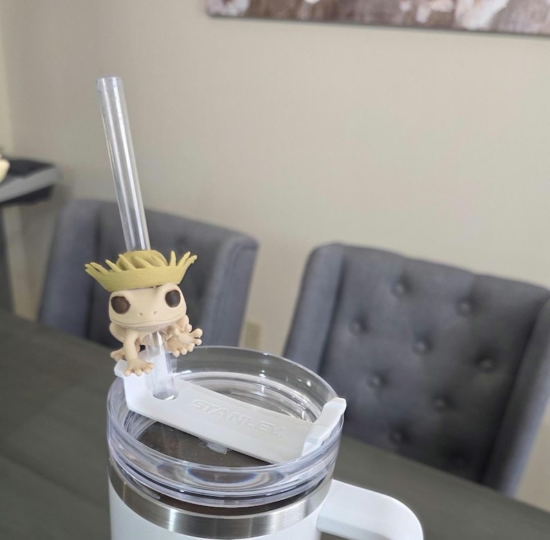Puerto Rico Coquí with Pava Straw Charm | Pen Charms | Coquí Tumbler Accessory | Boricua Pride Gift, Puerto Rican Tumbler Accessory image 7