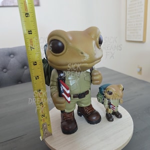Bad Bunny Inspired Giant Sapo Concho 8&quot; World Tour 3D Printed Resin Frog Toy | Boricua Gift | Urban Art | Puerto Rico Coqui Frog Collectible