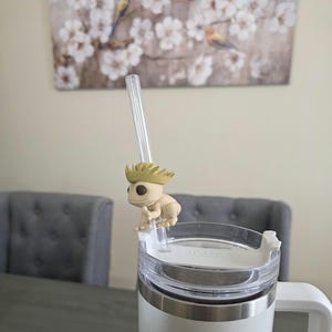 Puerto Rico Coquí with Pava Straw Charm | Pen Charms | Coquí Tumbler Accessory | Boricua Pride Gift, Puerto Rican Tumbler Accessory image 5