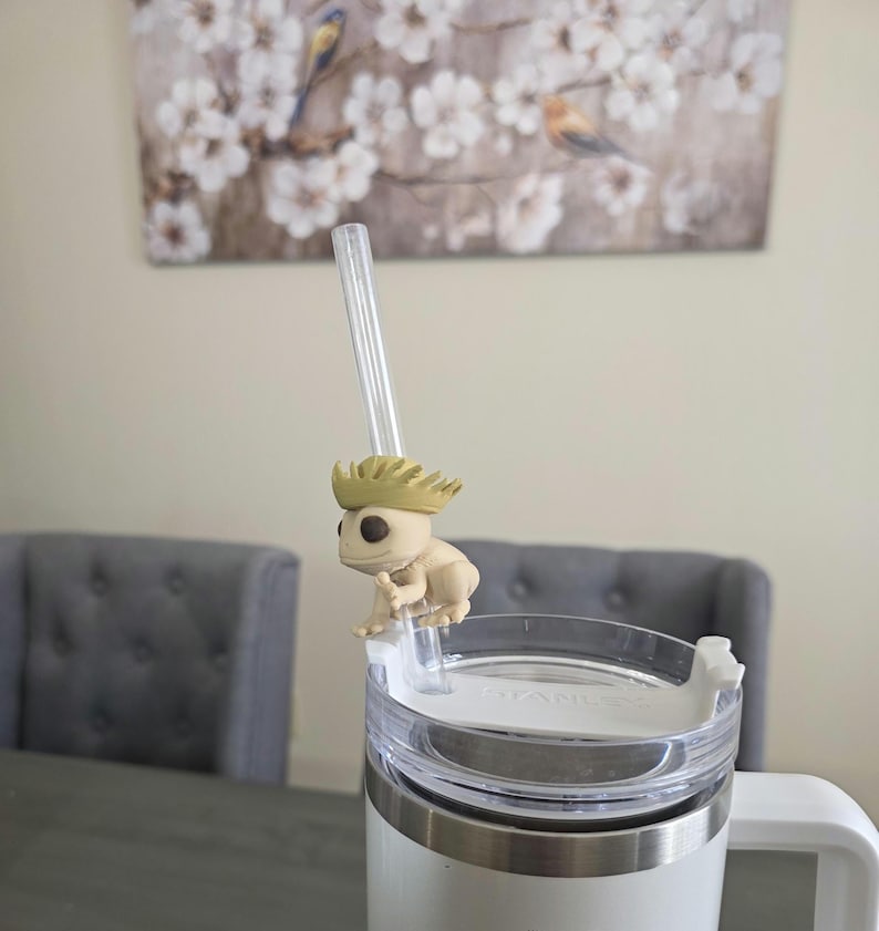 Puerto Rico Coquí with Pava Straw Charm | Pen Charms | Coquí Tumbler Accessory | Boricua Pride Gift, Puerto Rican Tumbler Accessory image 5