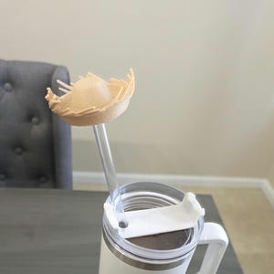 Puerto Rico Pava Straw Topper | 3D Printed PLA Hat for Straws | Boricua Pride Party Favor, Unique Puerto Rican Drink Accessory | No Cup