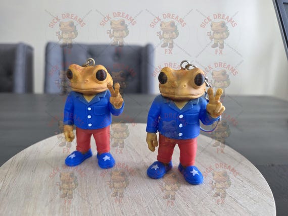 Viral Sapo Concho Coquí Keychain | 3D Printed PLA Figurine
