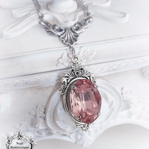 Rose fairy gem necklace-gift-gothic fairy necklace-victorian gothic jewelry