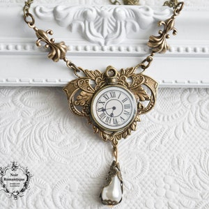 Bronze victorian steampunk elegant necklace-bronze necklace-steampunk necklace-victorian gothic jewelry