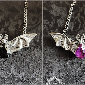 Silver bat gothic pendant-gothic vampire jewelry