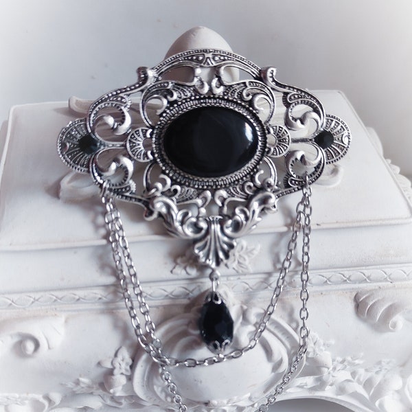 Victorian gothic brooch-gothic brooch-gift