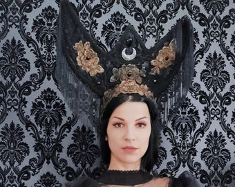 Pandora headdress,gothic fantasy headpiece,gothic accessories,Wgt,ready to ship