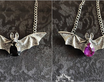 Silver bat gothic pendant-gothic vampire jewelry