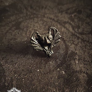 Black gothic Gargoyle ring-Black gothic ring- Adjustable ring-gothic jewelry-black ring