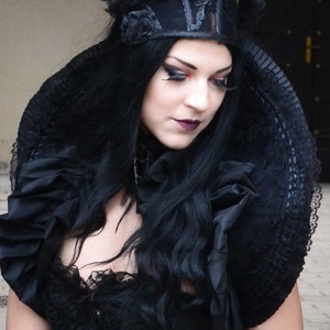 Black Lace Vampire Collar-Gothic Collar-Black Costume Collar-Gothic Accessories-Costume Accessories