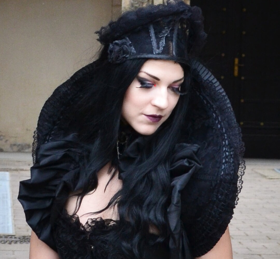 Black Lace Vampire Collar-gothic Collar-black Costume Collar-gothic ...