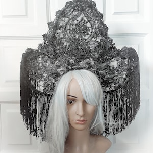 Lorena Kopfschmuck-Gothic Kopfschmuck, Halloween Kostüm-Vampir Kopfschmuck