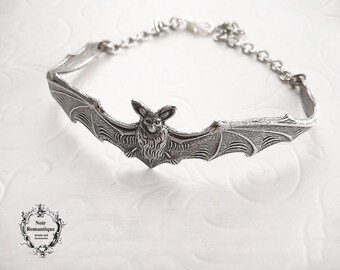 Bat cuff,gothic bat bracelet