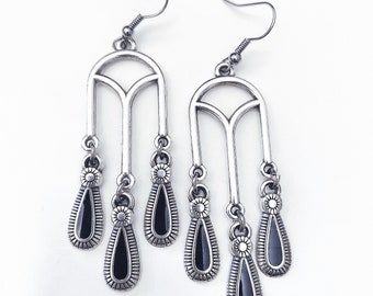 Silver cathedral earrings-gothic earrings-gothic jewelry
