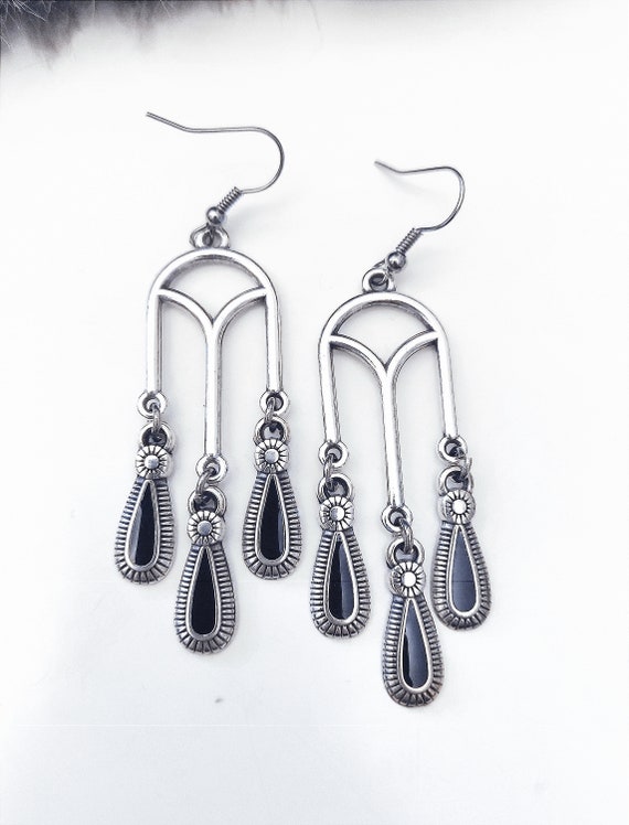 Silver cathedral earrings gothic earrings gothic jewelry