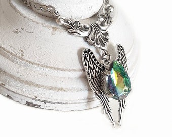 Aurora necklace-fairy necklace-gothic necklace-gem necklace