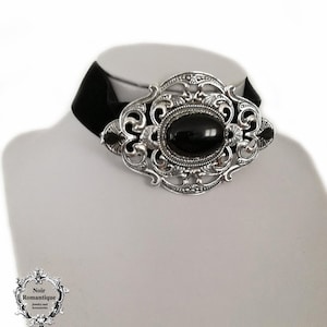 Victorian gothic velvet choker,gothic choker,black choker,choker