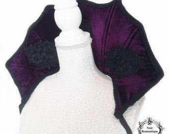 Purple vampire shoulder collar-gothic collar-stand collar,wgt -gothic accessories