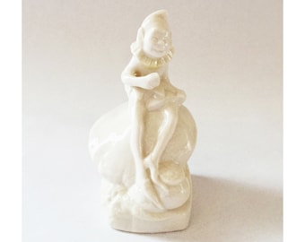 Belleek Leprechaun Figurine Irish China Parian China