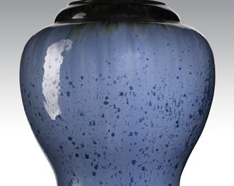 Large Fulper Vase, Blue Glaze, Art Pottery